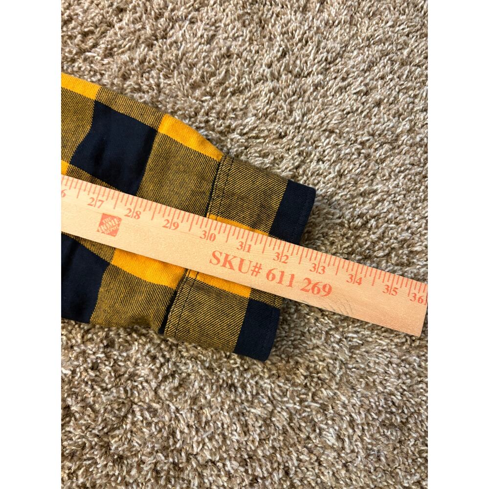 Vans x Independent Trucks Collection Zip Up Plaid Flannel Size XL Black Yellow - Picture 7 of 9